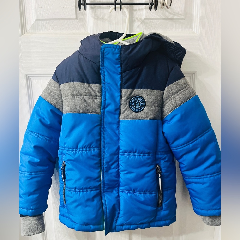 Boys Warm Double Lined Winter Jacket Waterproof Snow/Rain Size 4T